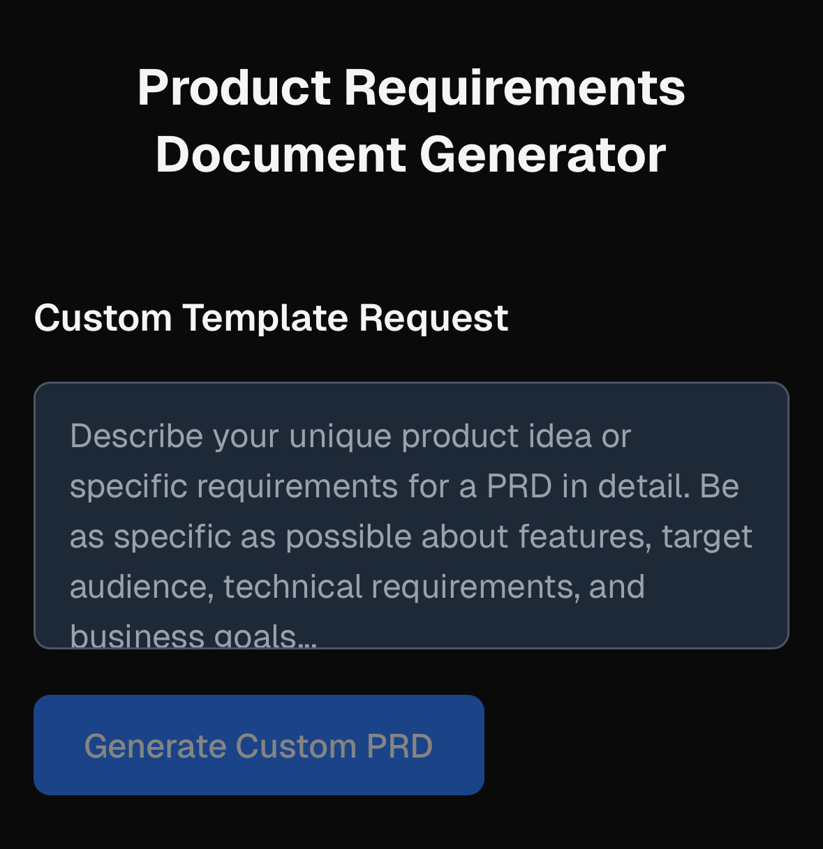 PRD Generator